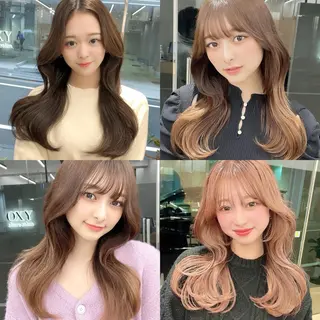 セミロング カラー 🪞上品で可愛い韓国 ヘア🪞Rikutoのヘアスタイル