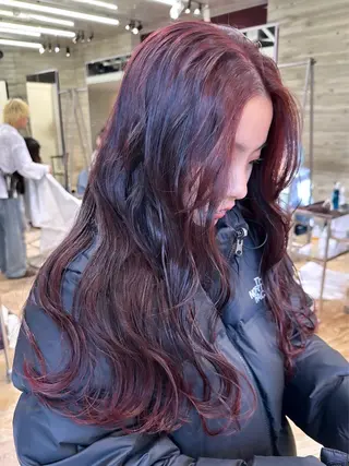 ロング カラー ササキカズマ〻透明感 〻色落ち〻赤み消しのヘアスタイル