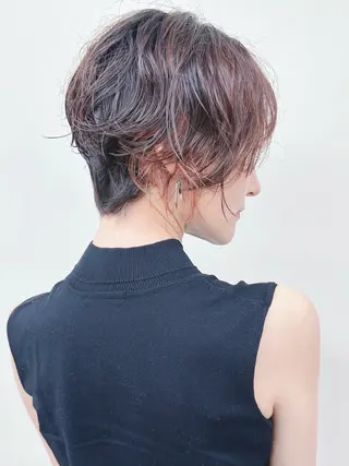 ショート パーマ 小顔ボブ/お悩み解決 /ボブパーマ/とういのヘアスタイル