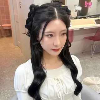 ロング ヘアアレンジ Rio🎀透明感 カラー♡顔周り♡のヘアスタイル