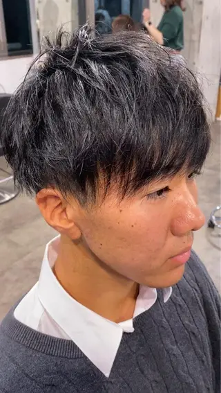 ミディアム カラー パーマ ヘアアレンジ メンズ Rene'所属・当日予約⭕️ JUNYAのヘアスタイル