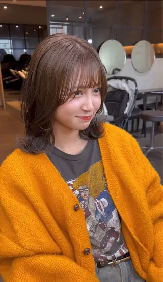 ロング カラー パーマ ヘアアレンジ 🍀髪質改善 ケアカラーrootsのヘアスタイル