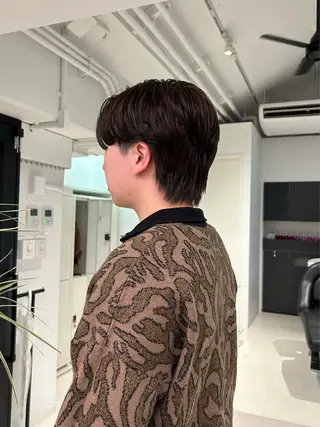 ミディアム パーマ メンズ ショートカット/ ベージュ/moekaのヘアスタイル