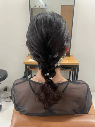 ミディアム ヘアアレンジ メンズモテパーマ💙 fuwaのヘアスタイル