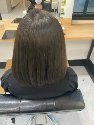 ミディアム カラー 田中 あやなのヘアスタイル