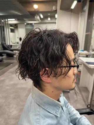 ショート パーマ メンズ 人見知りさんでも安心 奥田 里佳子のヘアスタイル