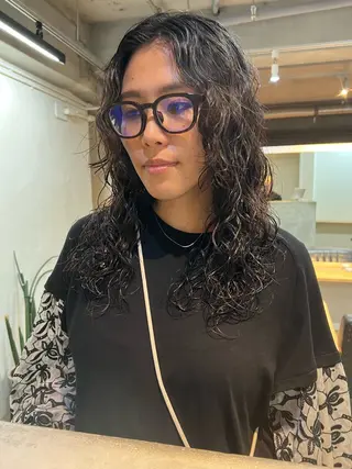 ロング パーマ 東のりか/ハイトーン ブリーチカラー/ボブのヘアスタイル