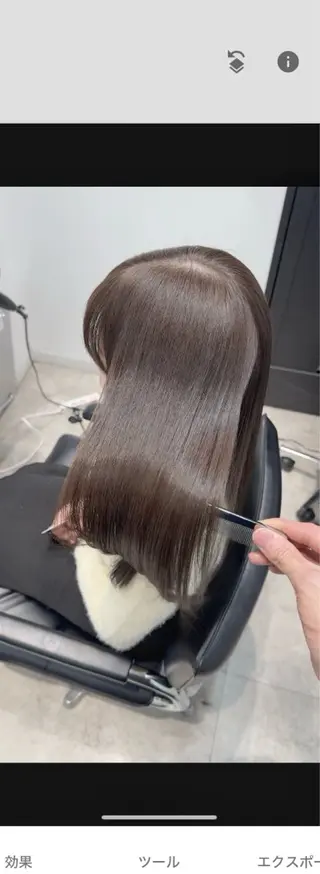 セミロング カラー 髪質改善特化 ミサワコウキのヘアスタイル