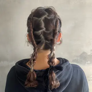 ロング ヘアアレンジ 髪質改善/暗髪カラー ヘアアレンジ/ｽﾐﾚのヘアスタイル