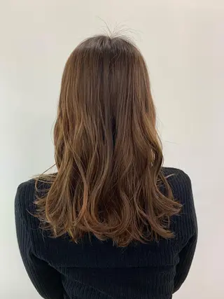 セミロング カラー 新宿/小顔レイヤー/ 顔まわり/西慶太朗のヘアスタイル