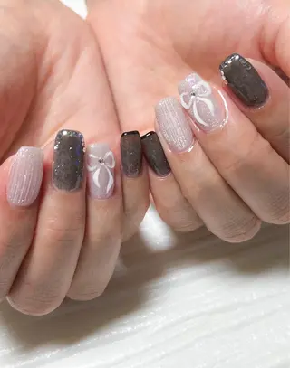 ネイル 束感まつげ/パリエク 🧸sakuraのマツエク・マツパデザイン