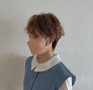 ショート パーマ sherry/R所属・sherry/R 三川町　川口真里奈のヘアスタイル