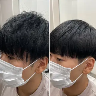 ショート パーマ メンズ 【メンズ縮毛矯正】 田中秀斗のヘアスタイル