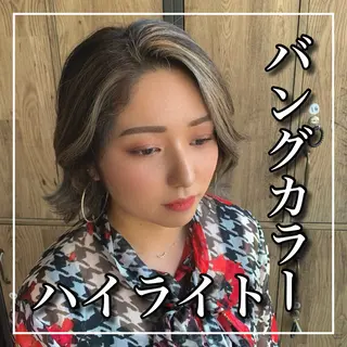 ミディアム カラー ヘアアレンジ ワダ カイのヘアスタイル