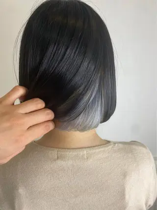 ミディアム カラー リルウヘアー 天王寺のヘアスタイル