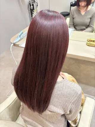 ロング カラー ボブ/顔周りレイヤー 🎀momoka🎀のヘアスタイル