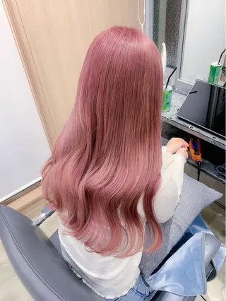 ロング カラー ヘアアレンジ 新宿♥ハッシュカット 暖色カラー♥Unaのヘアスタイル