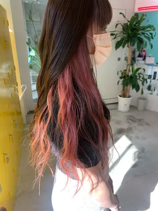 ロング カラー ヘアアレンジ 🧨ブリーチー×ボブ レイヤー💎じゅえるのヘアスタイル