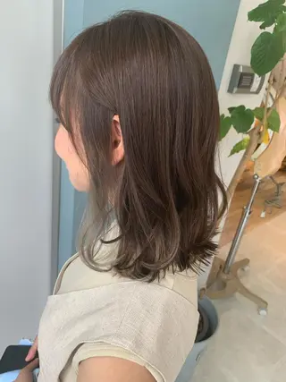 セミロング カラー 船津武俊 フナツタケトシのヘアスタイル