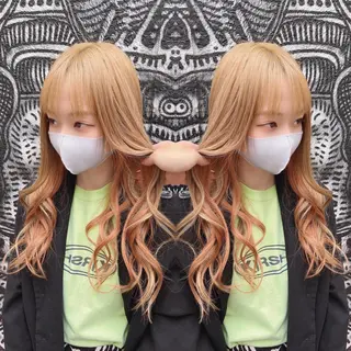 ロング カラー ヘアアレンジ haco+所属・🌈派手髪エクステ ブレイズ🌈ひろとのヘアスタイル