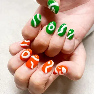 ネイル ゴテゴテ💙ワンホン リオナのネイルデザイン