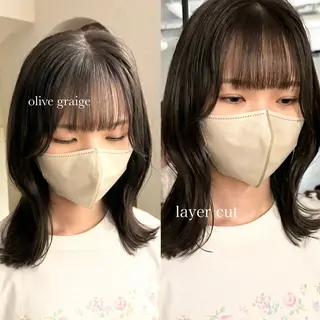 ミディアム カラー ⌇🌹透明感カラー 🌹ᴍᴇɢᴜᴍɪ ⌇のヘアスタイル