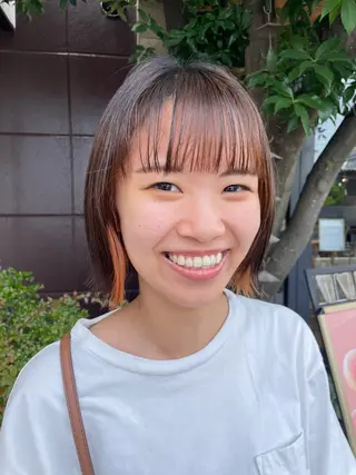 ショート カラー 梨子🐣艶カラー🌈 ダメージレス💖のヘアスタイル