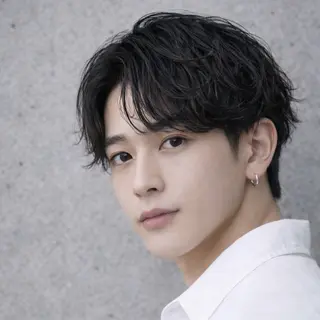 メンズ シャドウ/フェザー ニュアンスヘアメンズのヘアスタイル