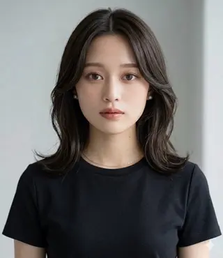 セミロング マール公式 ジュニアスタイリストのヘアスタイル