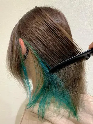 ミディアム カラー ナカタケ ユウのヘアスタイル