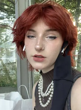 ミディアム カラー パーマ 吉田一輝 外国人パーマのヘアスタイル