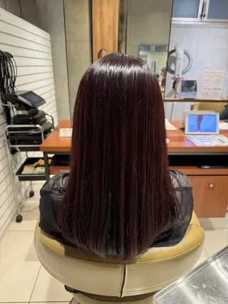 カラー 艶カラー 梨菜💜のヘアスタイル