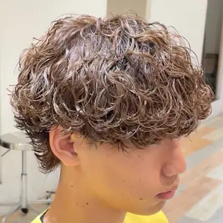 パーマ メンズ メンズパーマ眉毛 特化アユム🔥のヘアスタイル