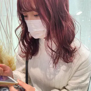 セミロング カラー 韓国ヘア🦋 MIYUのヘアスタイル