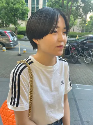 ショート 透明感ニュアンス 柔らかstyle🤍のヘアスタイル