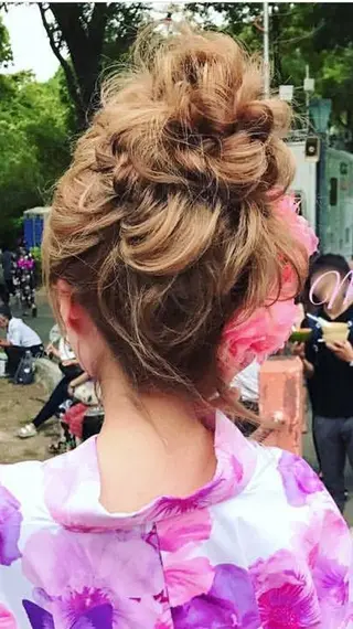 ヘアアレンジ ロング カラー shimizu mayuのマツエク・マツパデザイン