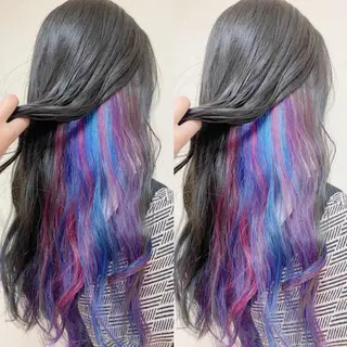 ロング カラー ヘアアレンジ 🌈haru🌻 藤沢ハイトーン🌈のヘアスタイル