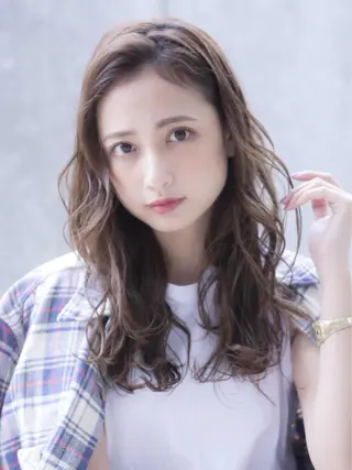 ロング カラー パーマ 山崎 澪 レイヤーカット/大宮のヘアスタイル