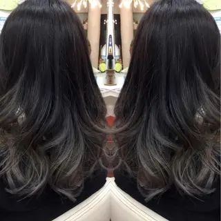 セミロング カラー 加藤 直樹のヘアスタイル