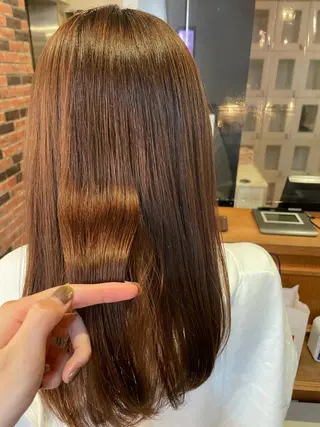 セミロング ヘアアレンジ 抜け感perm🌐 ｜kazaneのヘアスタイル