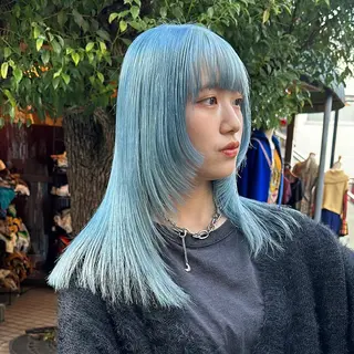 ロング カラー ボブハイトーン🦖 デザインMAMIのヘアスタイル
