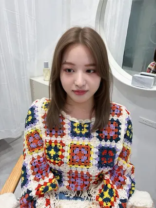 ミディアム カラー 髪質改善/ブリーチ/ ダブルカラー🍀るなのヘアスタイル