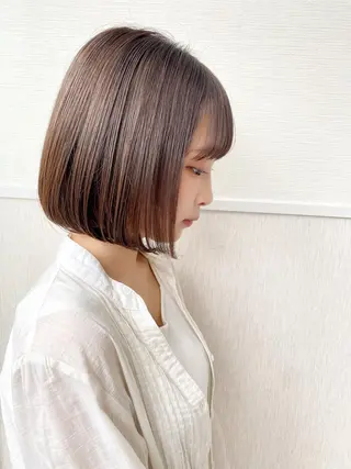 ショート ショート/ボブ/ 白髪ぼかし/しんやのヘアスタイル