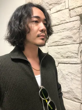 パーマ ヘアアレンジ メンズ ainico+所属・メンズ特化✂️栗原 侑也のヘアスタイル