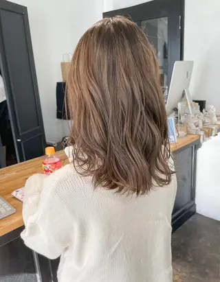 セミロング カラー メンズパーマ メンズ特化ryoのヘアスタイル