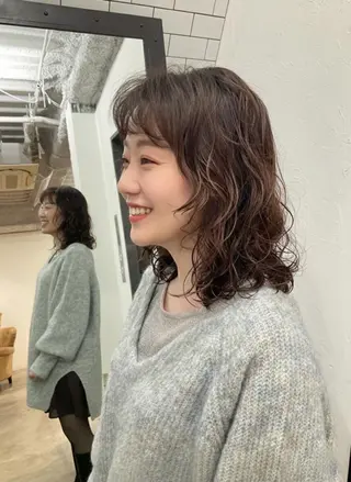 ミディアム 紙屋町/legare 山村　麻美 髪質改善のヘアスタイル