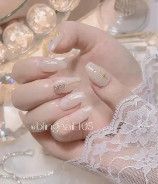 ネイル 23時まで❤︎韓国、 ワンホンネイルのネイルデザイン