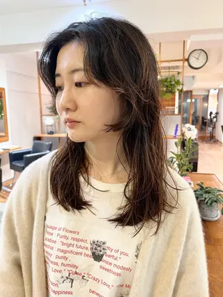 ロング パーマ 若林 良のヘアスタイル