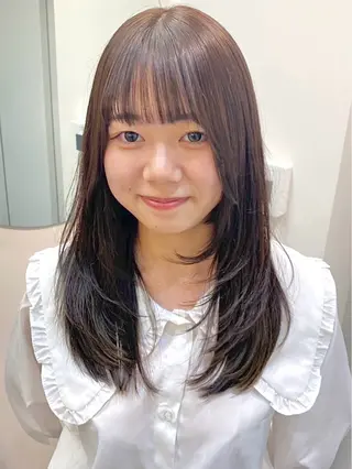 ロング カラー 韓国/レイヤー/艶髪 ルキアのヘアスタイル