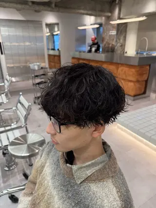 パーマ メンズ ブリーチ/パーマ特化 片平和寿のヘアスタイル
